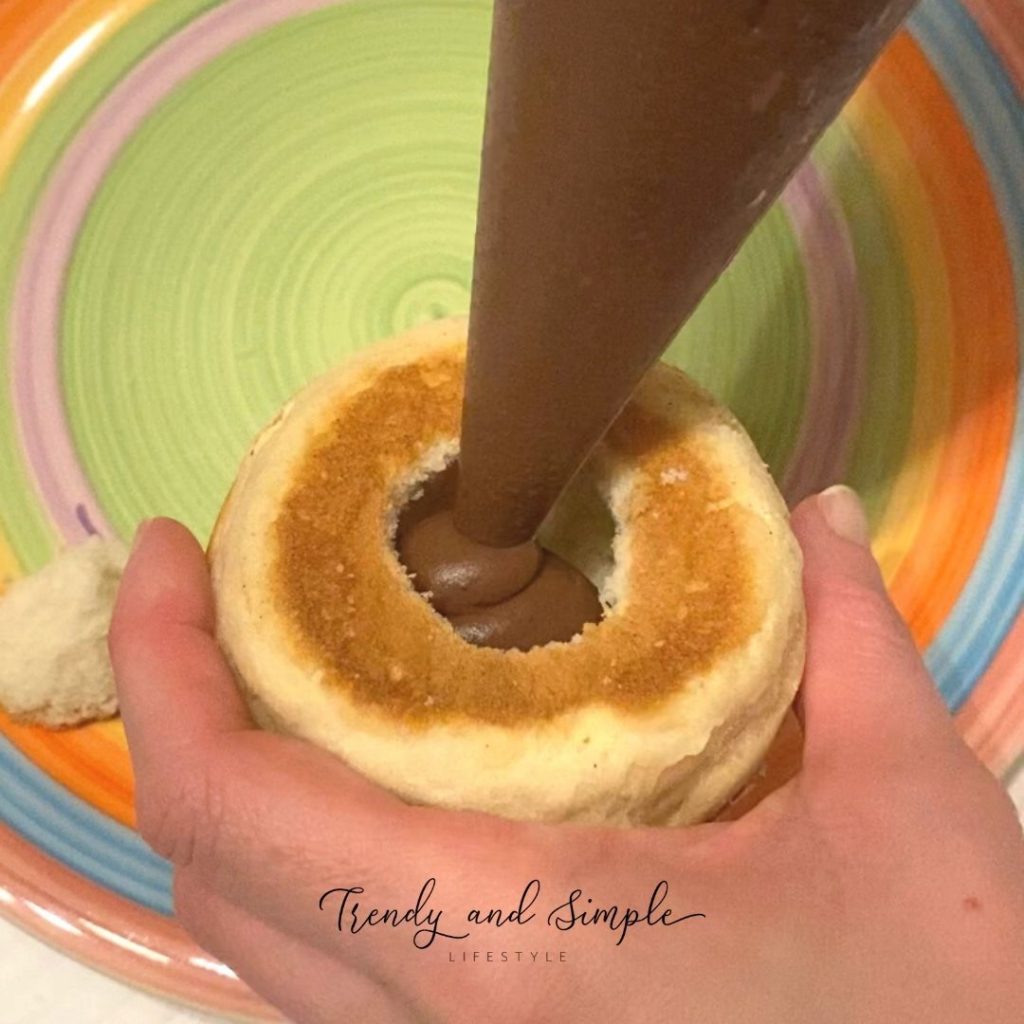 iris farciti di crema al cioccolato